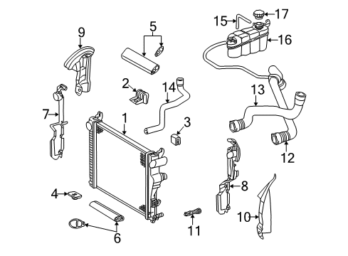 2004 Mercedes-Benz S500 Radiator & Components