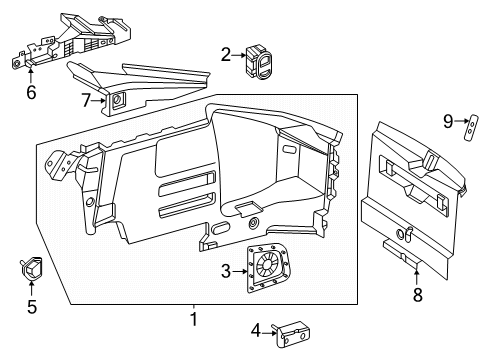 2024 Mercedes-Benz AMG GT 55 Interior Trim - Rear Body Diagram 3