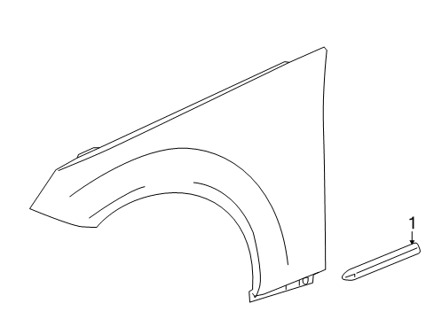 2011 Mercedes-Benz E350 Exterior Trim - Fender Diagram