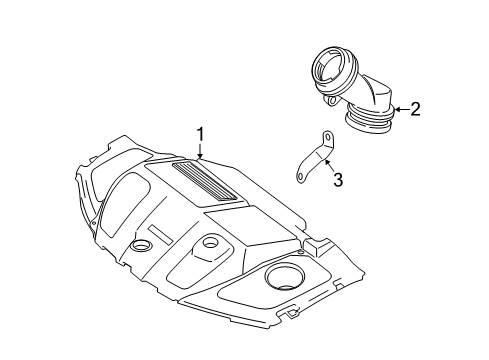 2010 Mercedes-Benz ML450 Engine Cover Diagram for 164-520-03-22