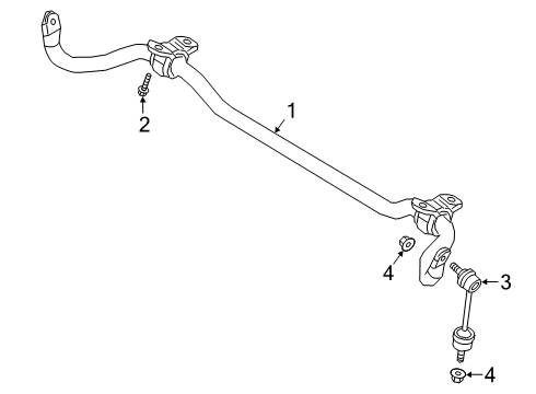 2019 Mercedes-Benz G550 Stabilizer Bar & Components Diagram 2