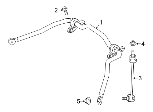 2019 Mercedes-Benz G550 Stabilizer Bar & Components Diagram 4