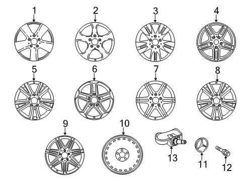 2015 Mercedes-Benz E400 Wheels Diagram