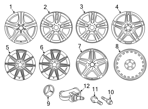 2016 Mercedes-Benz E250 Wheels Diagram