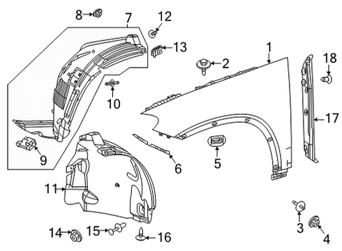 2025 Mercedes-Benz GLS450 Fender & Components