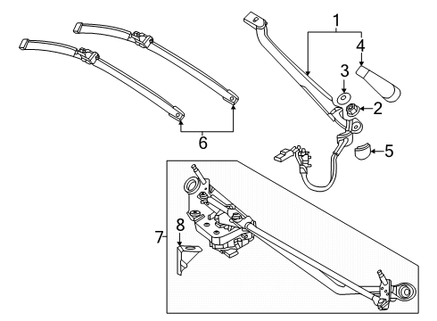 2024 Mercedes-Benz AMG GT 63 Wiper & Washer Components - Body Diagram 4