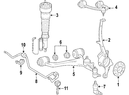 2004 Mercedes-Benz S500 Upper Control Arm - Front