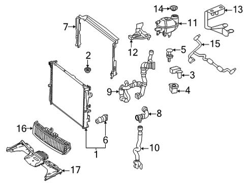 2023 Mercedes-Benz AMG GT 63 S Radiator & Components Diagram 2