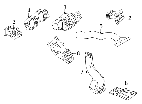 2012 Mercedes-Benz C250 Ducts Diagram 3