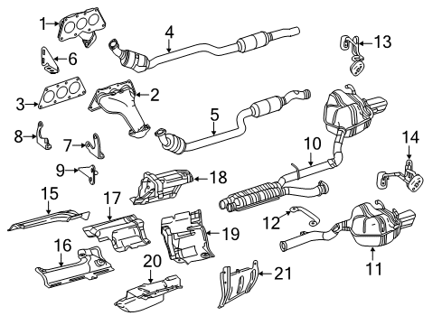 2013 Mercedes-Benz E350 Exhaust System Diagram 2