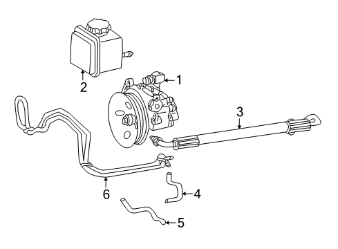 2004 Mercedes-Benz C230 P/S Pump & Hoses Diagram 3