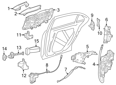 2024 Mercedes-Benz S63 AMG E Performance Rear Door - Lock & Hardware