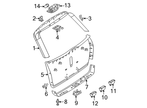 2007 Mercedes-Benz E350 Interior Trim - Lift Gate