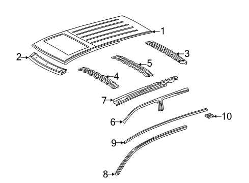 2002 Mercedes-Benz ML500 Roof & Components