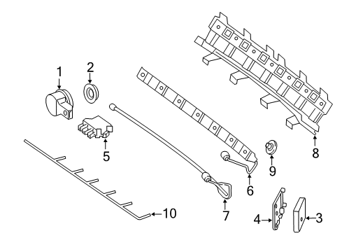 2018 Mercedes-Benz E400 Electrical Components - Rear Bumper Diagram 2