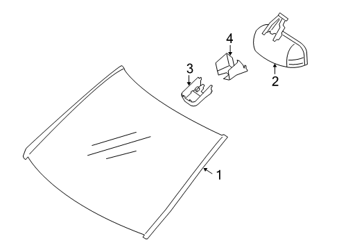 2010 Mercedes-Benz ML450 Mirror Inside Diagram for 164-810-34-17-9051
