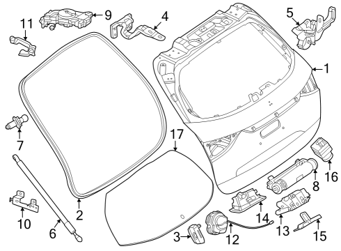 2025 Mercedes-Benz GLC350e Gate & Hardware Diagram