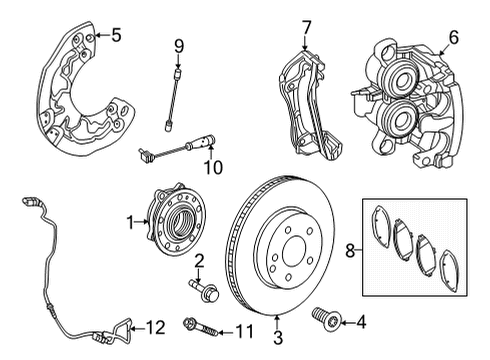 2021 Mercedes-Benz GLE53 AMG SUV Front Brakes