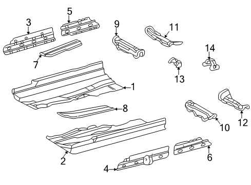 1999 Mercedes-Benz CLK320 Floor & Rails Diagram 2