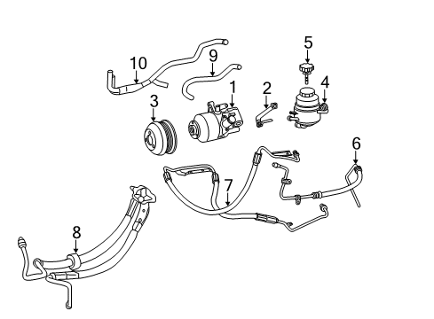 2012 Mercedes-Benz SL550 P/S Pump & Hoses Diagram 2