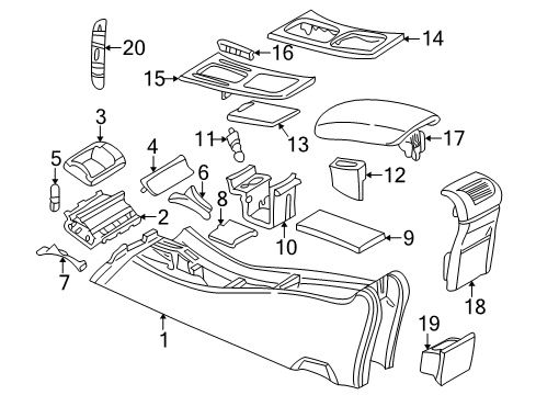 2002 Mercedes-Benz C230 Console Diagram
