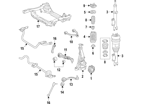 2020 Mercedes-Benz CLS53 AMG Front Suspension Diagram