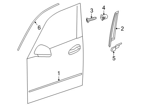 2013 Mercedes-Benz GLK350 Exterior Trim - Front Door