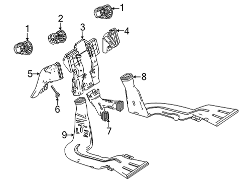 2021 Mercedes-Benz GLA35 AMG Ducts Diagram
