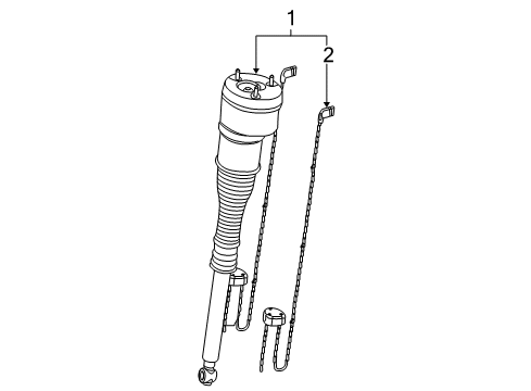 2009 Mercedes-Benz CL600 Struts & Components Diagram