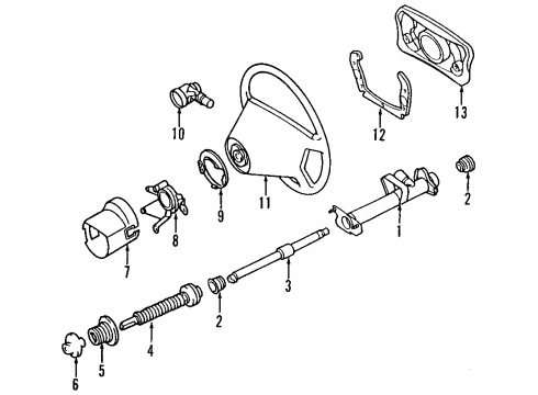1997 Mercedes-Benz C230 Steering Wheel Diagram 2