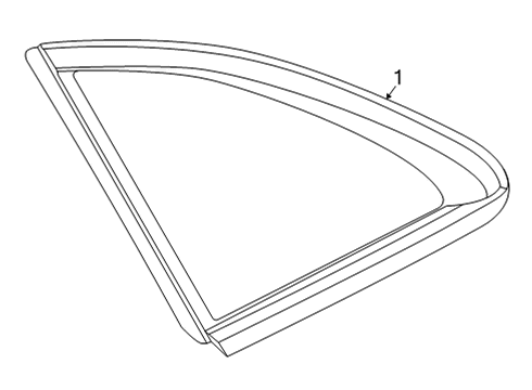 2025 Mercedes-Benz GLA250 Glass & Hardware - Quarter Panel