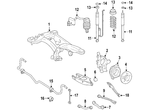 2009 Mercedes-Benz CLS550 Lower Control Arm - Rear Diagram