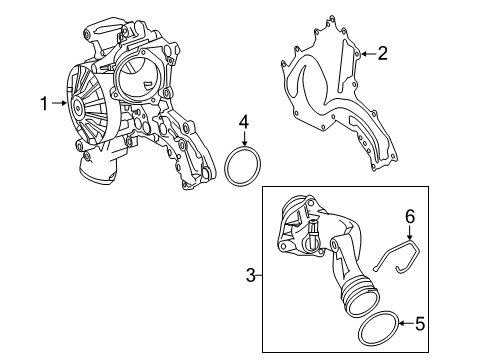 2011 Mercedes-Benz CL550 Water Pump Diagram