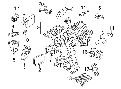 2012 Mercedes-Benz R350 A/C Evaporator Diagram