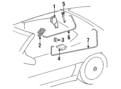 1997 Mercedes-Benz SL320 Stowage Compartment Diagram 2