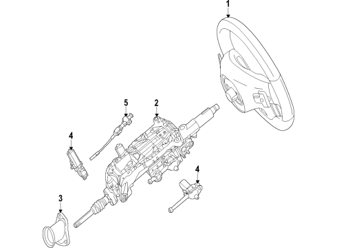 2019 Mercedes-Benz GLE63 AMG S Steering Column Diagram