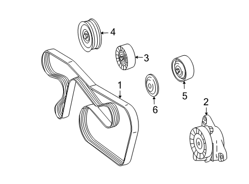 2010 Mercedes-Benz C63 AMG Belts & Pulleys
