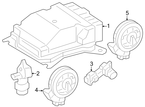 2024 Mercedes-Benz EQE SUV AMG Air Bag Components Diagram 2