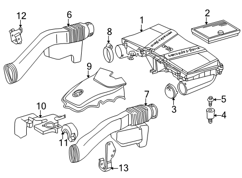 2001 Mercedes-Benz S600 Filter Element Diagram for 137-094-01-04