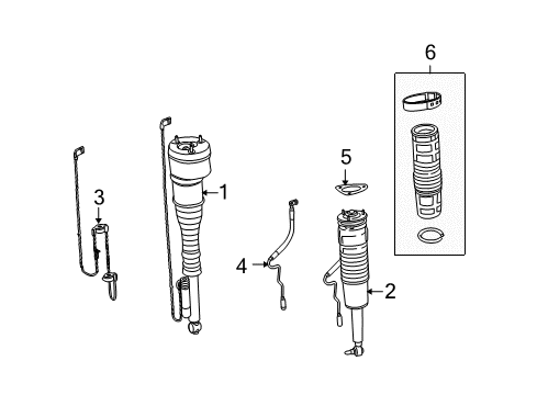 2007 Mercedes-Benz S550 Shocks & Components