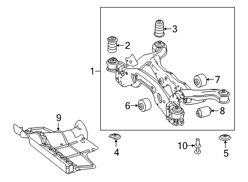 2021 Mercedes-Benz A35 AMG Suspension Mounting - Rear Diagram
