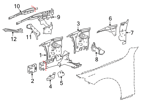 2021 Mercedes-Benz S63 AMG Structural Components & Rails
