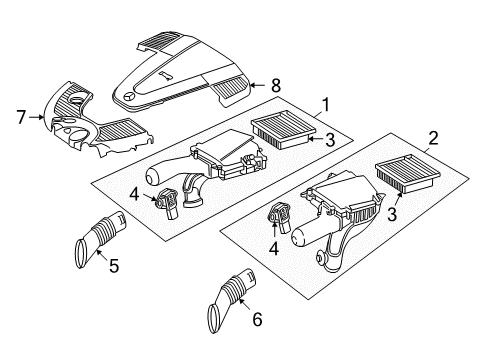 2009 Mercedes-Benz CL65 AMG Air Intake Diagram