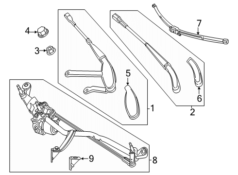 2024 Mercedes-Benz CLE300 Wiper & Washer Components - Body Diagram 2