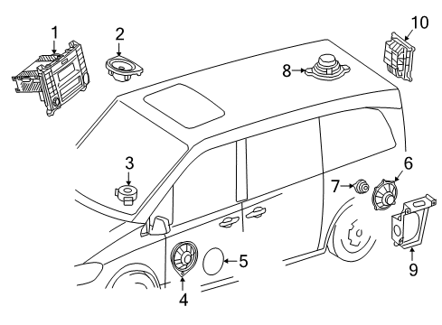 2018 Mercedes-Benz Metris Rear Speaker Diagram for 447-827-03-60
