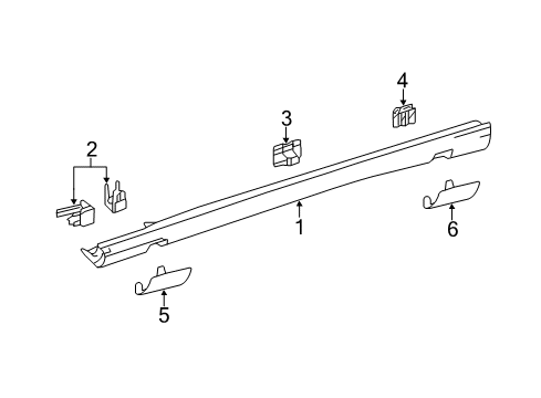 2012 Mercedes-Benz E350 Exterior Trim - Pillars Diagram 2