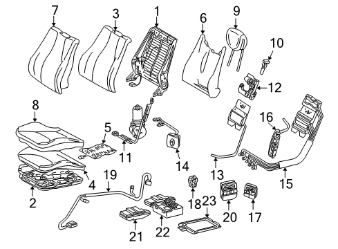 2003 Mercedes-Benz S55 AMG Power Seats Diagram