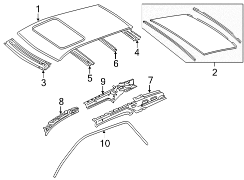 2008 Mercedes-Benz ML350 Roof & Components