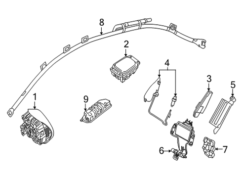 2024 Mercedes-Benz S63 AMG E Performance Air Bag Components