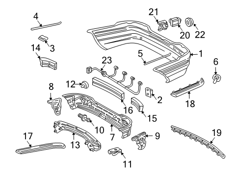 2001 Mercedes-Benz C240 Bumper & Components - Rear